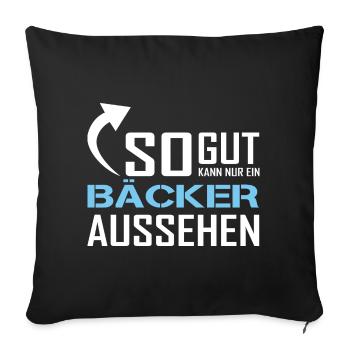 Seul un boulanger peut avoir l’air aussi bien - Housse de coussin décorative 45 x 45 cm - noir - Devant