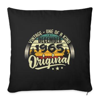 December 1965 - Vintage Authentic December 1965 - Sofa pillowcase 17,3'' x 17,3'' (45 x 45 cm) - black - Front