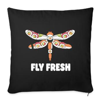 Sushi Dragonfly Fly Fresh - Sofakissenbezug 45 x 45 cm - Schwarz - Vorne