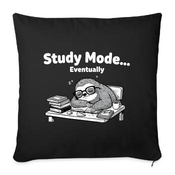 Sleep mode Sloth at the desk - Sofa pillowcase 17,3'' x 17,3'' (45 x 45 cm) - black - Front