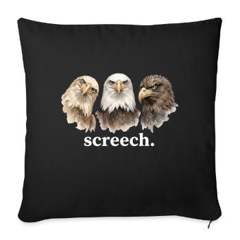 Cris d’aigles Cri drôle pour Adlerliebha - Housse de coussin décorative 45 x 45 cm - noir - Devant