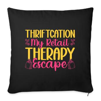 Thrift Shopper Thriftcation My Retail Thrift Store - Sofakissenbezug 45 x 45 cm - Schwarz - Vorne