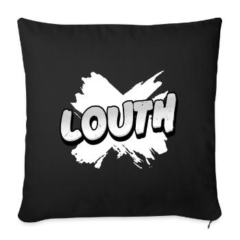 County Louth Ireland - Sofa pillowcase 17,3'' x 17,3'' (45 x 45 cm) - black - Front