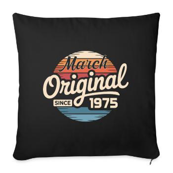 Legendary since march 1975 - Sofa pillowcase 17,3'' x 17,3'' (45 x 45 cm) - black - Front