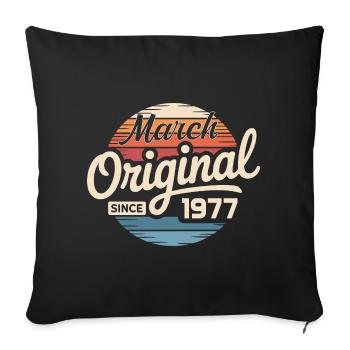 Legendary since march 1977 - Sofa pillowcase 17,3'' x 17,3'' (45 x 45 cm) - black - Front