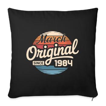 Legendary since march 1984 - Sofa pillowcase 17,3'' x 17,3'' (45 x 45 cm) - black - Front