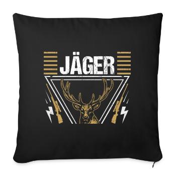 Hunting Hunting Huntsman Hunters - Sofa pillowcase 17,3'' x 17,3'' (45 x 45 cm) - black - Front