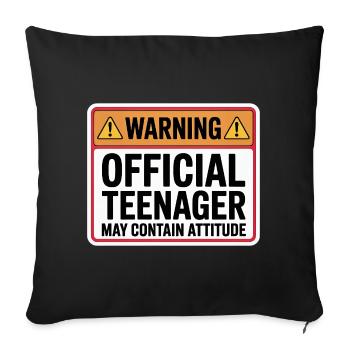 Teenager - Sofa pillowcase 17,3'' x 17,3'' (45 x 45 cm) - black - Front