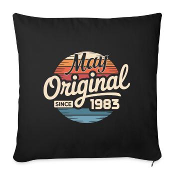 Legendary since May 1983 – Retro Vintage 1983 - Sofa pillowcase 17,3'' x 17,3'' (45 x 45 cm) - black - Front