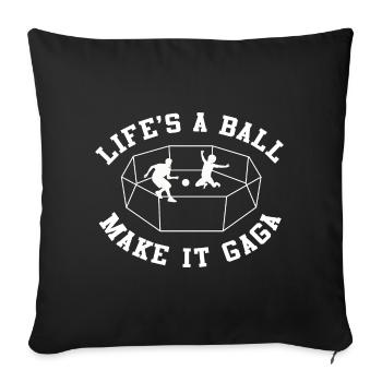 La vie est un boulon, fais-la bouffer - Housse de coussin décorative 45 x 45 cm - noir - Devant