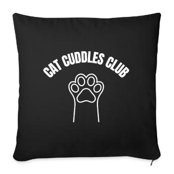 Club de câlins pour chats - Housse de coussin décorative 45 x 45 cm - noir - Devant
