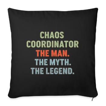 Coordinateur du Chaos L’Homme Le Mythe La Légende - Housse de coussin décorative 45 x 45 cm - noir - Devant