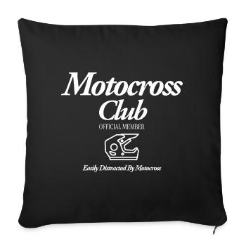 Motocross - Housse de coussin décorative 45 x 45 cm - noir - Devant
