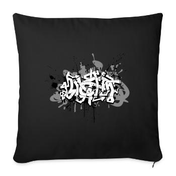 Graffiti - Sofakissenbezug 45 x 45 cm - Schwarz - Vorne
