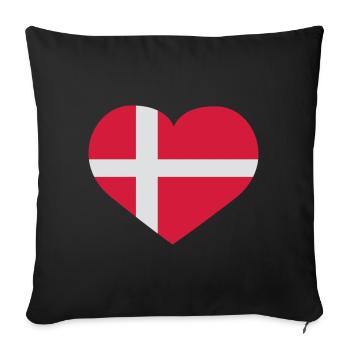 Love Skandinavien | Herz | Heart - Sofa pillowcase 17,3'' x 17,3'' (45 x 45 cm) - black - Front