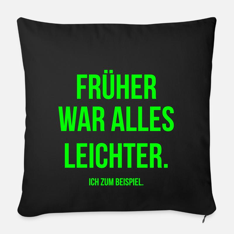 Früher Beispiel - Sofakissenbezug 45 x 45 cm - Schwarz