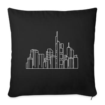 Frankfurt Skyline - Sofa pillowcase 17,3'' x 17,3'' (45 x 45 cm) - black - Front