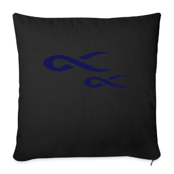 Fische - Sofakissenbezug 45 x 45 cm - Schwarz - Vorne