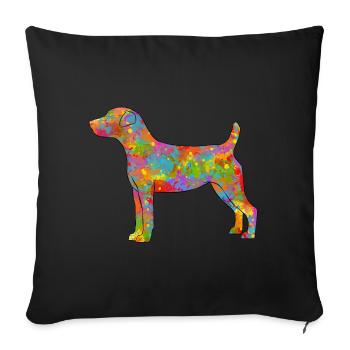 Parson Russell Terrier Multicolor - Sofakissenbezug 45 x 45 cm - Schwarz - Vorne
