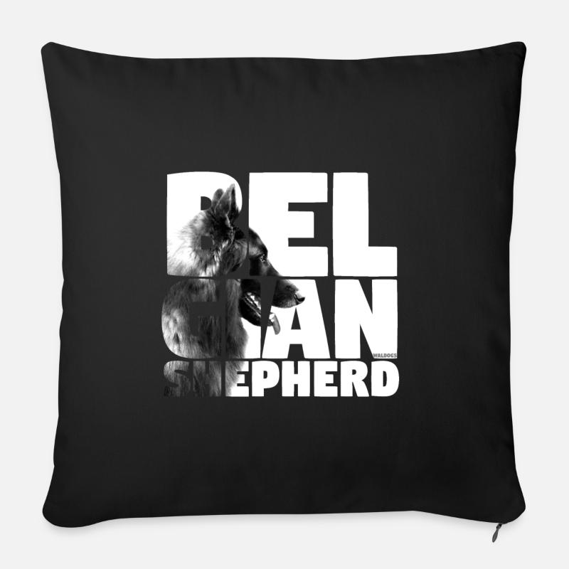 NASSU Belge 02 - Housse de coussin décorative 45 x 45 cm - noir