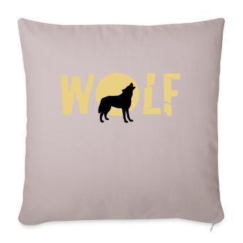 wolf_092011_c_2c - Housse de coussin décorative 45 x 45 cm - taupe clair - Devant