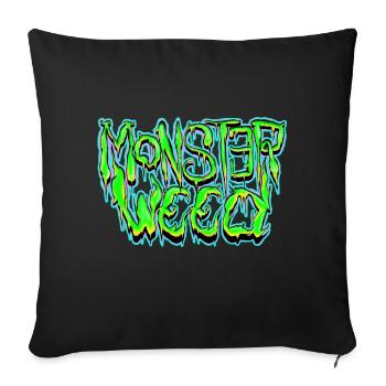 Monster Unkraut - Sofakissenbezug 45 x 45 cm - Schwarz - Vorne