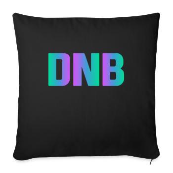 Drum and Bass DnB - Housse de coussin décorative 45 x 45 cm - noir - Devant