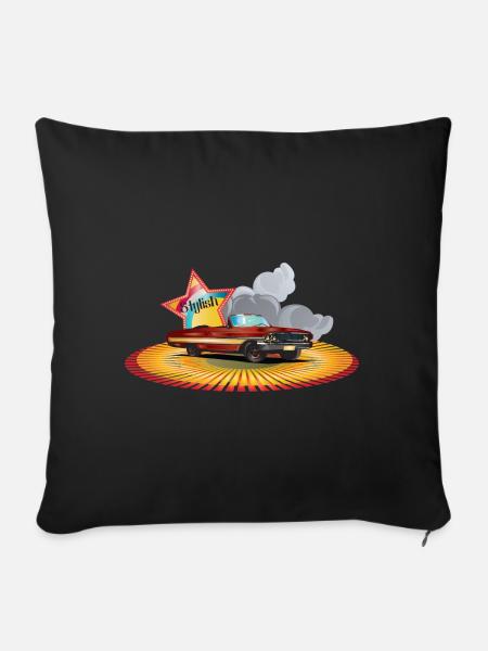 Stylish Oldtimer - Sofakissenbezug 45 x 45 cm - Schwarz
