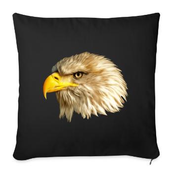 Adler Weißkopfseeadler Seeadler Wappentier USA - Sofakissenbezug 45 x 45 cm - Schwarz - Vorne