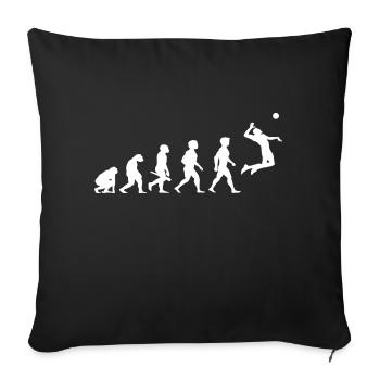 Evolution Beach Volleyball Spieler Sport - Sofakissenbezug 45 x 45 cm - Schwarz - Vorne