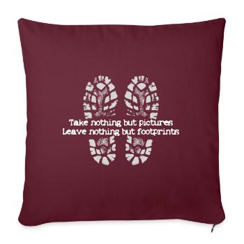 Take nothing - Sofa pillowcase 17,3'' x 17,3'' (45 x 45 cm) - burgundy - Front