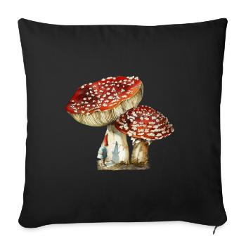 gnome - Sofa pillowcase 17,3'' x 17,3'' (45 x 45 cm) - black - Front