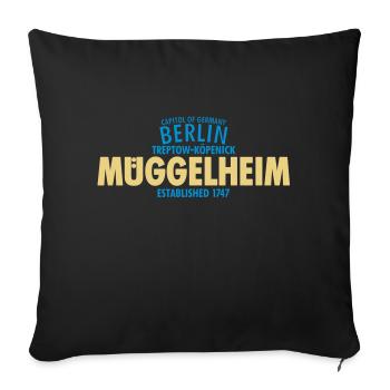 Capitol Of Germany Berlin - Müggelheim - Sofa pillowcase 17,3'' x 17,3'' (45 x 45 cm) - black - Front