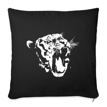 Tiger - Sofakissenbezug 45 x 45 cm - Schwarz - Vorne