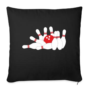 jeu de quilles - Housse de coussin décorative 45 x 45 cm - noir - Devant