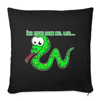 Funny snake cartoon design for kids - Sofa pillowcase 17,3'' x 17,3'' (45 x 45 cm) - black - Front