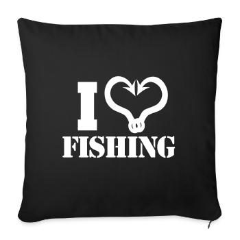 Angler - Sofakissenbezug 45 x 45 cm - Schwarz - Vorne