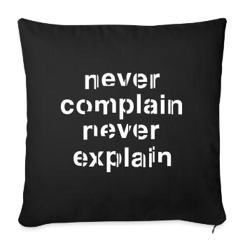 Citations - Housse de coussin décorative 45 x 45 cm - noir - Devant