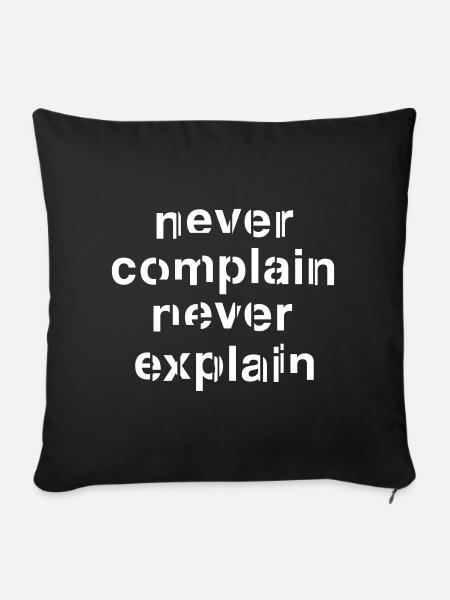 Citations - Housse de coussin décorative 45 x 45 cm - noir