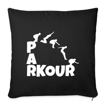 Parkour - Housse de coussin décorative 45 x 45 cm - noir - Devant