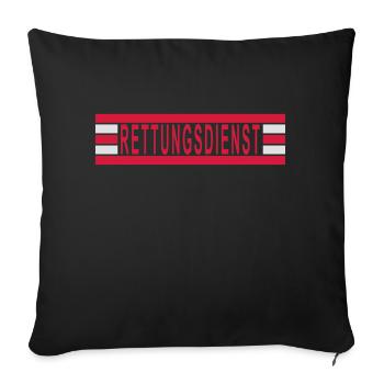 ambulancière - Housse de coussin décorative 45 x 45 cm - noir - Devant
