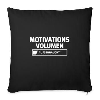 Motivation depleted procrastinating student - Sofa pillowcase 17,3'' x 17,3'' (45 x 45 cm) - black - Front