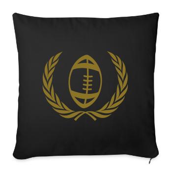 Rugby - Sofa pillowcase 17,3'' x 17,3'' (45 x 45 cm) - black - Front