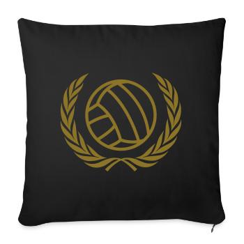 Volleyball - Sofa pillowcase 17,3'' x 17,3'' (45 x 45 cm) - black - Front
