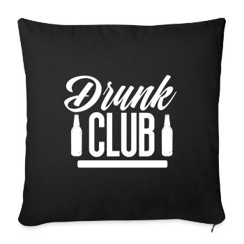 Drunk Club - Housse de coussin décorative 45 x 45 cm - noir - Devant