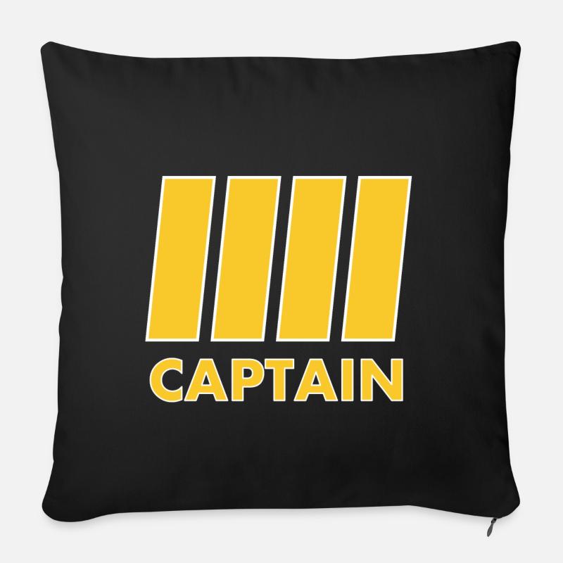 Captain - Sofakissenbezug 45 x 45 cm - Schwarz