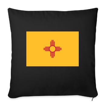Flag New Mexico - Housse de coussin décorative 45 x 45 cm - noir - Devant