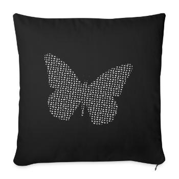Butterfly Butterfly - Sofa pillowcase 17,3'' x 17,3'' (45 x 45 cm) - black - Front
