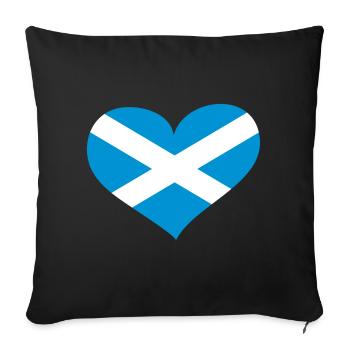 Schottland Herz; Heart Scotland - Housse de coussin décorative 45 x 45 cm - noir - Devant