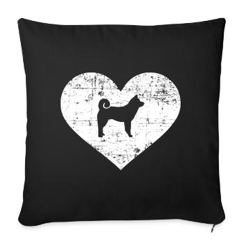 Akita - Sofa pillowcase 17,3'' x 17,3'' (45 x 45 cm) - black - Front